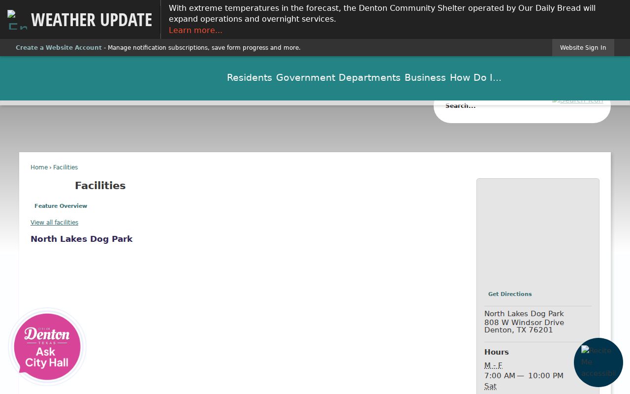 Denton City Hall source for Denton criminal records requests